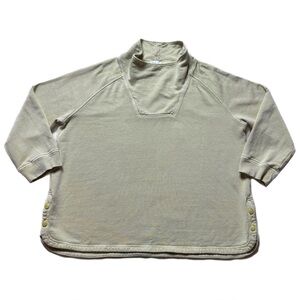 WRAP Funnel Neck Sweatshirt Pastel Pistachio Green Top 12 XL Hemp